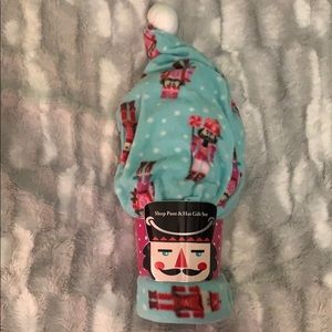 Nutcracker fleece pant and hat set